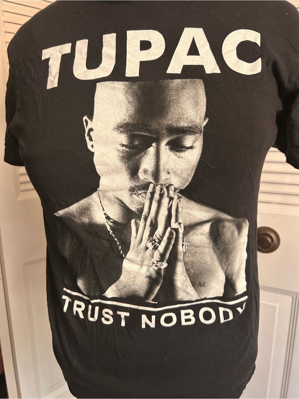 Tupac Trust Nobody Graphic Tee Black Band Rap Shirt Size Medium